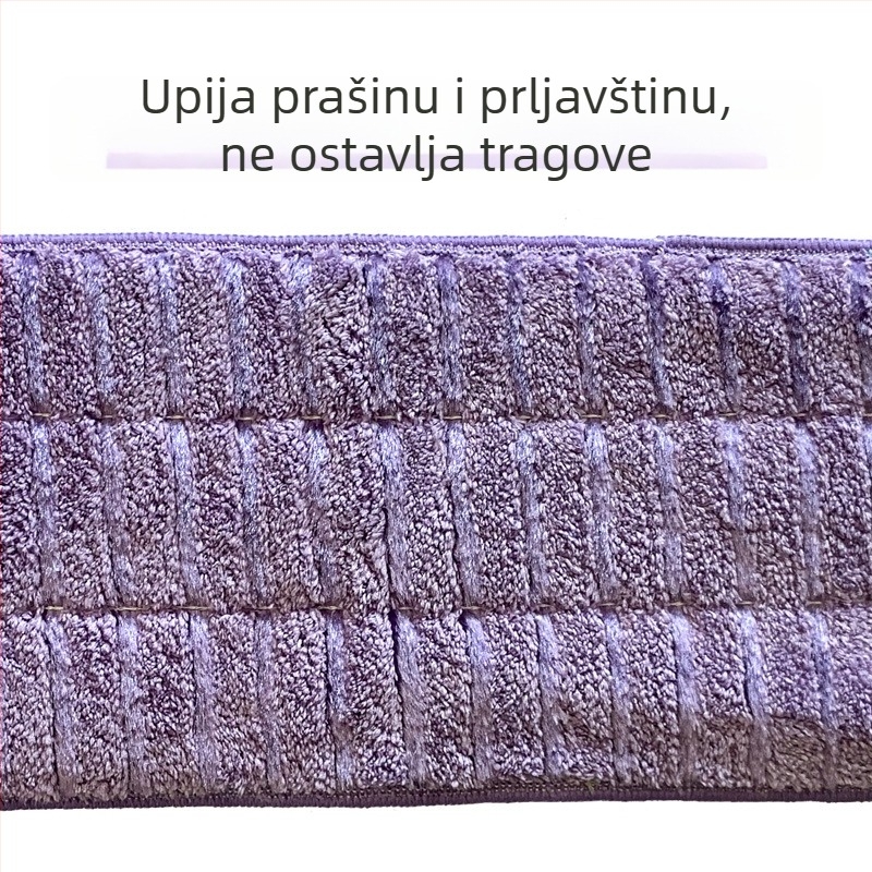 Prilagođeno obrađeni mikrovlakneni krpa za plosnatu glavu metle s prugastim rubom – izdržljivo ribanje i čišćenje