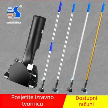 Set mop prašine – šipka s klipom od nehrđajućeg čelika, trokutasta glava sa samozaključavanjem, debeli metalni klip, 201 nehrđajući čelik
