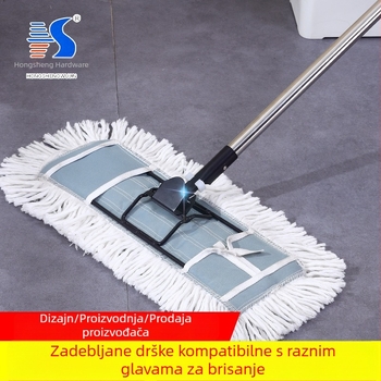 Set mop prašine – šipka s klipom od nehrđajućeg čelika, trokutasta glava sa samozaključavanjem, debeli metalni klip, 201 nehrđajući čelik