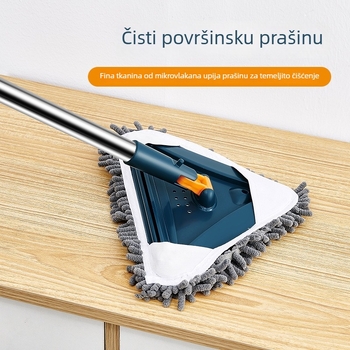 Veliki teleskopski trokutasti mop s 360° rotacijom za čišćenje stakla, zidova i plafona