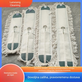 Prilagođeni veliki plošni mop s pamuknim vlaknima za čišćenje prašine