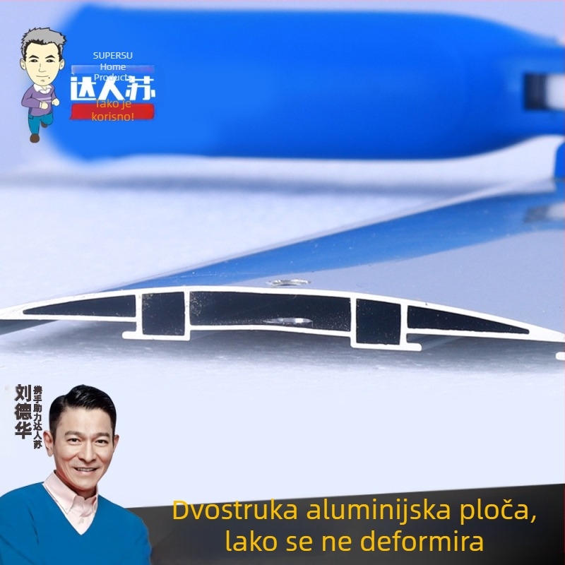 Veliki aluminijski plošni mop, bez dodira, za kućnu upotrebu, s rotirajućom glavom