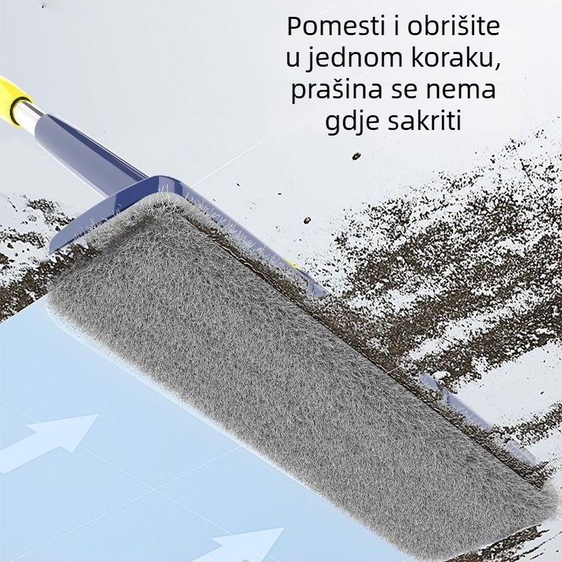 Plošni mop za drvene podove – mokro i suho čišćenje, bez ručnog iscijeđivanja, sklopivi kućni mop