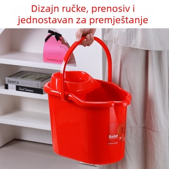 Plastična pravokutna kanta za mop s ocjeđivačem, za kućnu upotrebu