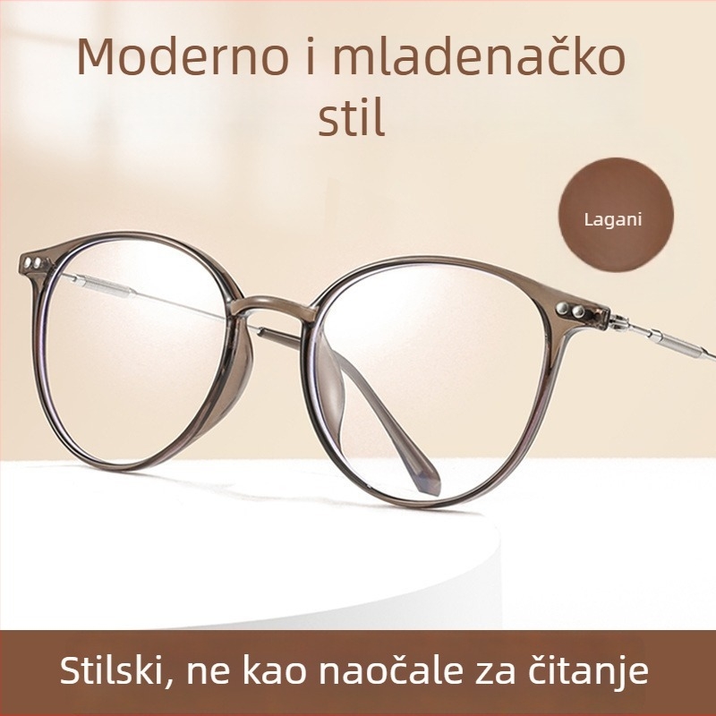 Ženske naočale za čitanje s zaštitom protiv plavog svjetla, HD 9531, ovalni okvir TR90