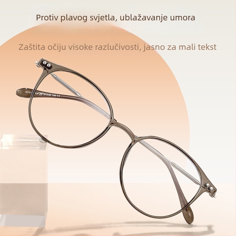 Ženske naočale za čitanje s zaštitom protiv plavog svjetla, HD 9531, ovalni okvir TR90