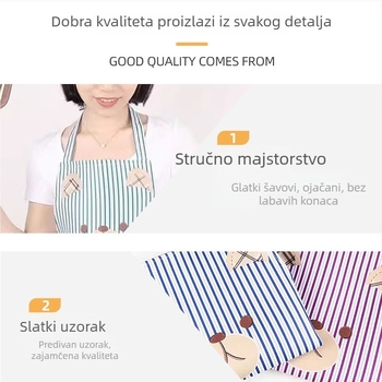 Pregača s crtićem medvjeda za kuhinju i kućno čišćenje, bez rukava, otporna na mrlje