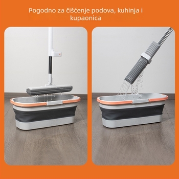 Sklopivi set mop s posudom od silikona