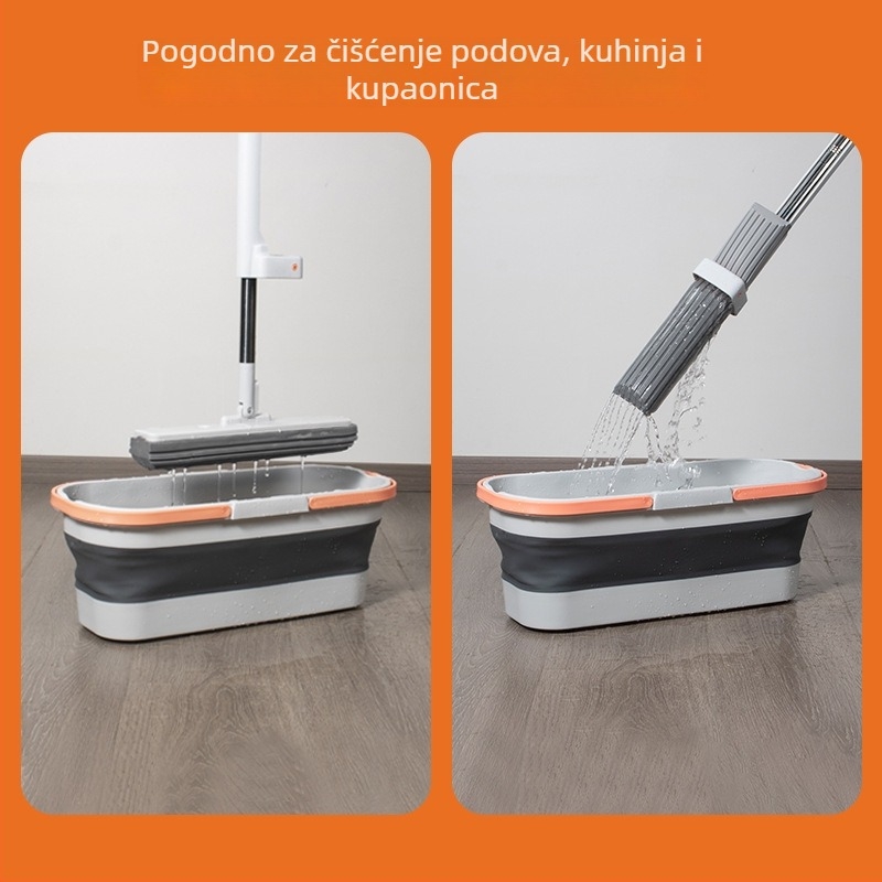 Sklopivi set mop s posudom od silikona