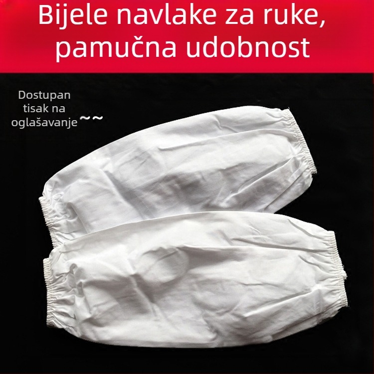 Bijele navlake za rukave od pamuka za ugostiteljstvo