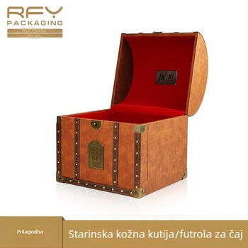 Retro drvena kutija za nakit sa ključem, kineskog stila, mala dječja kutija