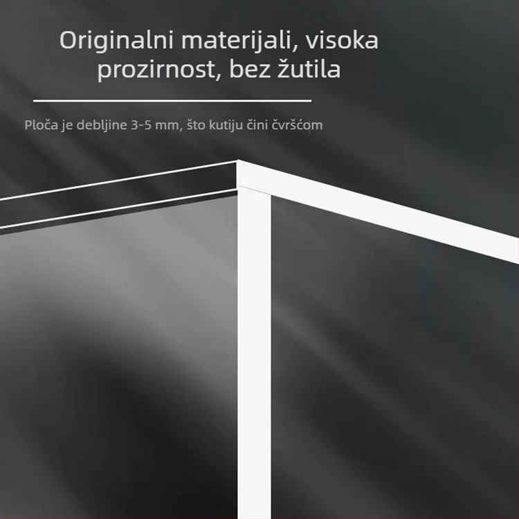 Akril kutija za izlaganje figurica, prozirna, prašinu štiti, stolni prikaz