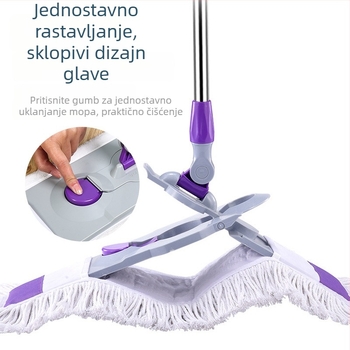 55×65 cm mikrovlakneni ravni mop za čišćenje velikih površina, kućna upotreba