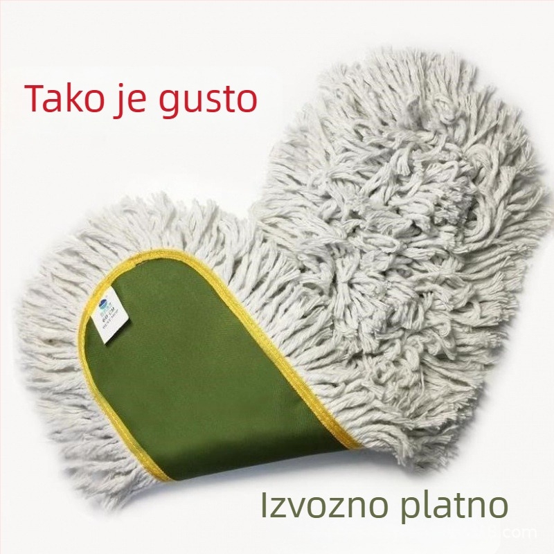 Ploška glava plosnatog mopa s zamjenjivom pamukom krpom za prašinu, duljina 60/80/90/110 cm