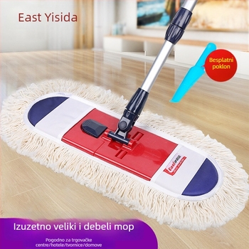 IStar Veliki ravni mop za drvene podove s pamukovom krpom