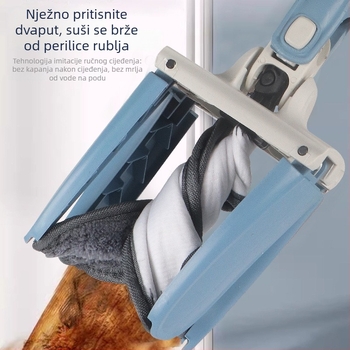 Bezkontaktni plosnati mop za pod, novi model 2025, leptir oblik, za kućnu upotrebu, s lakim iscijeđivanjem