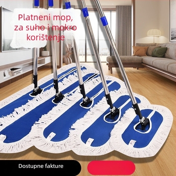 Veliki ravni mop za komercijalnu uporabu s dugim držačem – mop za prašinu za trgovačka centra, kantine, podove tvornice i kućnu uporabu