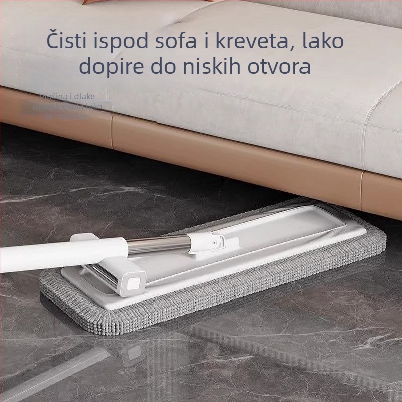 Chenille mop za kućnu upotrebu, bez ruku, dvostruka upotreba za mokro i suho čišćenje, veliki ravni mop, upija vodu