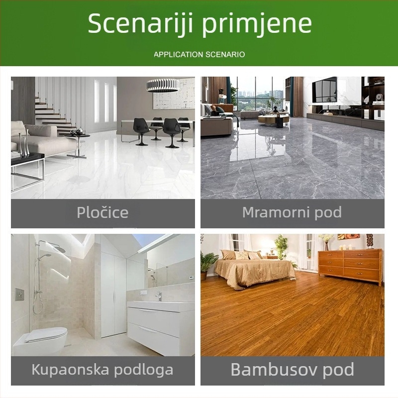 Okretni mop s automatskim iscijeđivanjem, finim vlaknima, siva pruga na glavi mopa