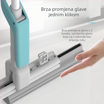 Ekstra veliki mop s glavom od 34 cm, gumom-pamučni mop, veliki valjkasti spužvasti mop za pod, sna apsorpcija, teleskopska ručka