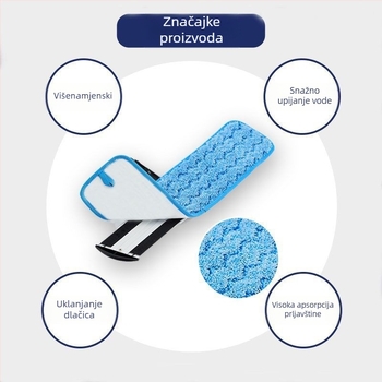 Kompatibilno s Lebomei ravnim mopom od 18 inča, samoljepljiva podloga za mop, debela