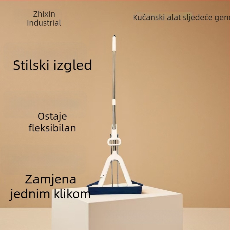 Absorpcijska glava mopa s preklopnom pamukom, zamjenska glava za kućnu upotrebu, prekidač jednim dodirom, čišćenje bez dodira rukama
