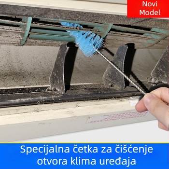 Set četki za čišćenje otvora klimatizacije: četka za ventilator, četka za proreze i vrećica za skupljanje vode