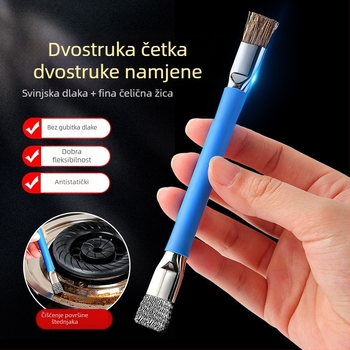 Četka za čišćenje plinskog štednjaka, kompaktna četka od nehrđajućeg čelika za kuhinju, snažno uklanjanje mrlja, višestruka upotreba, dopire u svaki kut, četka za spojeve