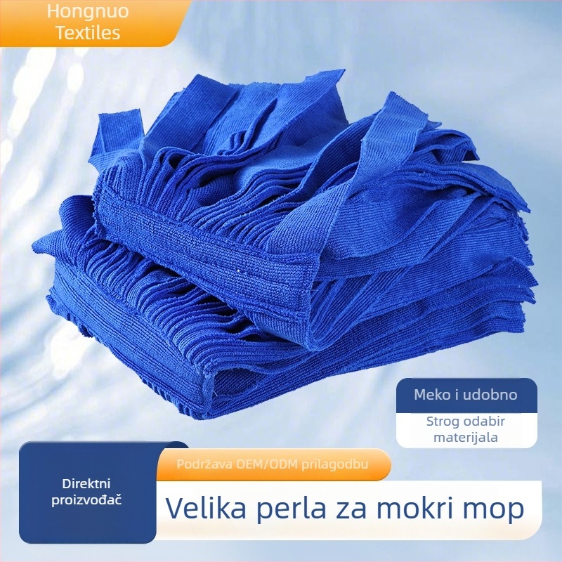 Zamjenska glava za mop s velikim perlastim mikrovlaknom — debela, ultra fina vlakna, upija, bez dlačica