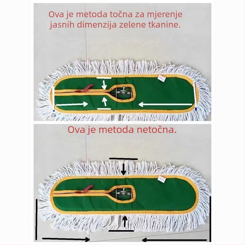 Zamjenska glava ravnog mop-a s univerzalnim trokutastim zglobom, plastični spoj, željezna stezaljka, držač od nehrđajućeg čelika, dodaci