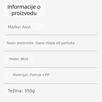 Glava mopa od pamučnog vlakna za kućno čišćenje