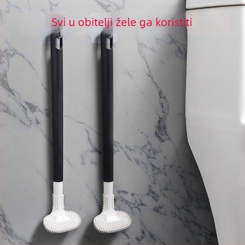 Silikonska zidna četka za wc za kupaonicu – bez mrtvih kutova, novi model 2024