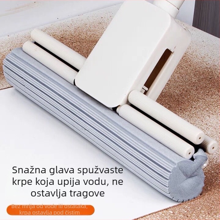 Siva glava za slotni mop sa spužvom, zamjenjiva, upija, izdržljiva
