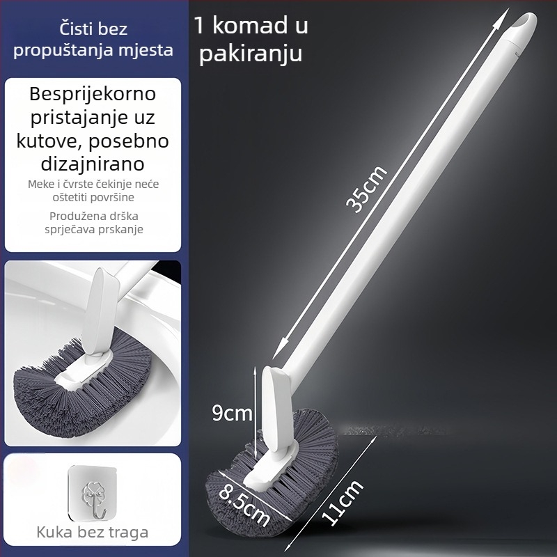 Četka za zahod s dugim držalom za temeljito čišćenje u kućanstvu