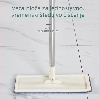 Ploški mop bez dodirivanja rukama s kantu – mokro i suho čišćenje