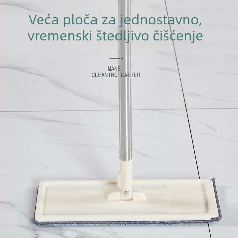 Ploški mop bez dodirivanja rukama s kantu – mokro i suho čišćenje