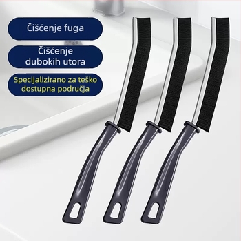 Duga četka za šupljine s dugom drškom, čvrste dlačice, za čišćenje fuge u kupaonici i kuhinji