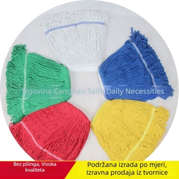 Glava mopa od worsted pamuka, klipsa, šarena zamjena 500 g