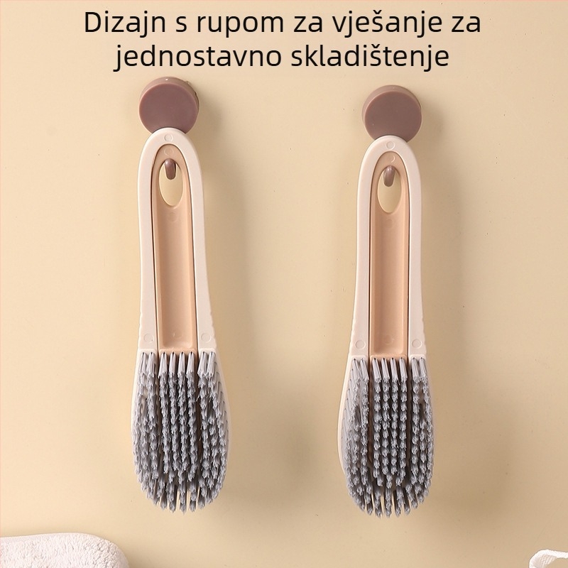 Odvojiva dvostruka četka za cipele od plastike — višenamjenska četka za čišćenje cipela, pranje rublja i kućnu upotrebu, glava četke