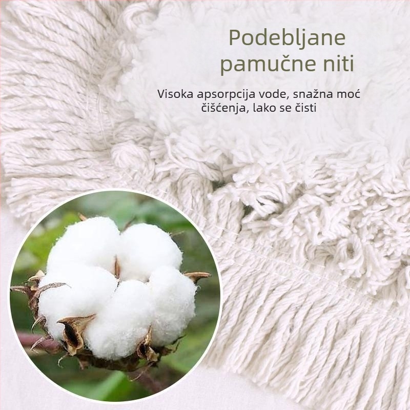 Ravni mop – zamjenska krpa za prašinu, veličine 40/60/90/110 cm, glava s trakom