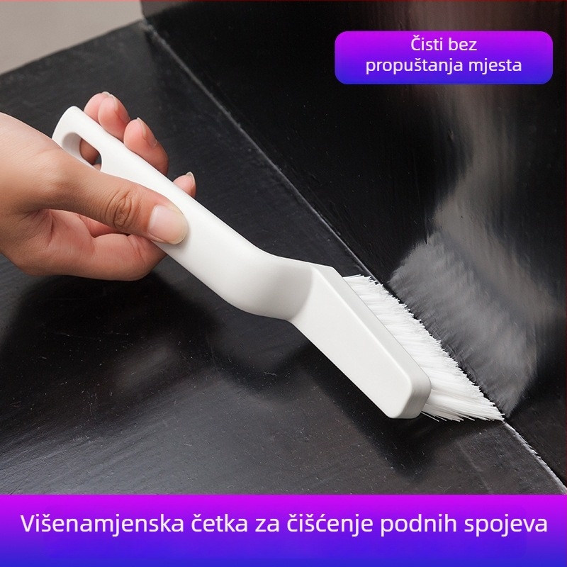 Kutna četka za kupaonicu za čišćenje šavova između pločica i poda, alat za čišćenje teško dostupnih kutova u kuhinji, mala četka s tvrdim dlačicama
