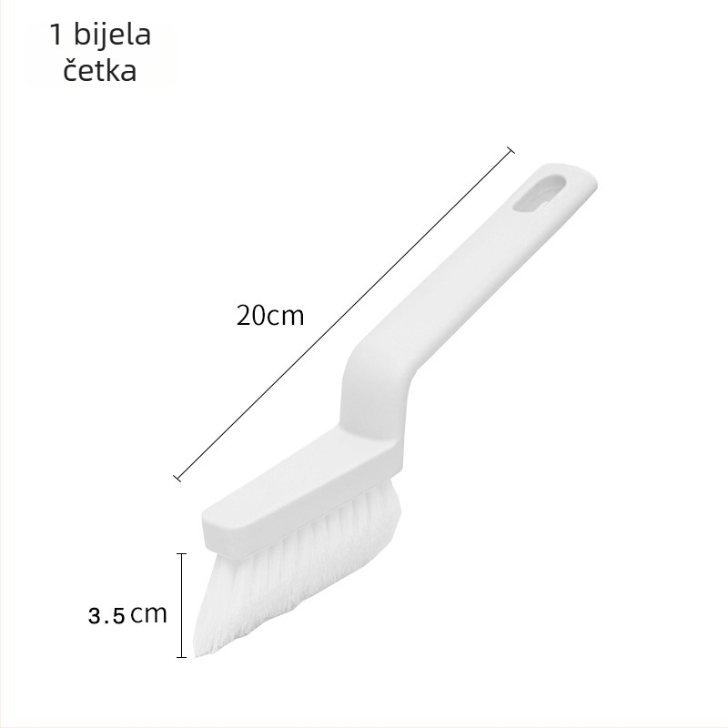 Kutna četka za kupaonicu za čišćenje šavova između pločica i poda, alat za čišćenje teško dostupnih kutova u kuhinji, mala četka s tvrdim dlačicama