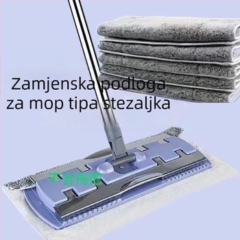 Krpa za mop s klipsom, zamjenska plosnata krpa za mop, brzo upijajuća krpa