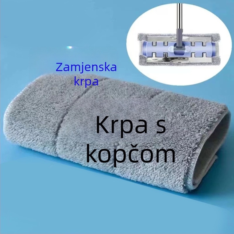 Krpa za mop s klipsom, zamjenska plosnata krpa za mop, brzo upijajuća krpa