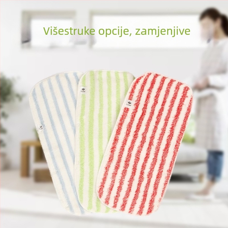 Ploški mop s krpom od ručnika, dvostruka upotreba mokro-sucho, nehrđajući čelik