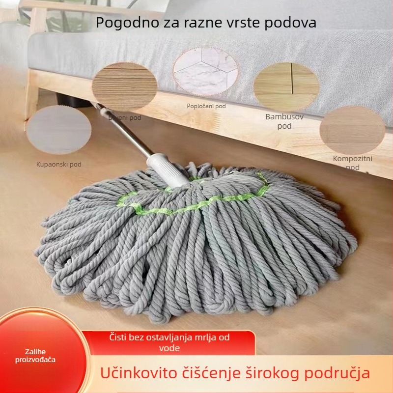 Picasso rotirajući mop s automatskim iscijeđivanjem, bez dodirivanja rukama, suho i mokro, glava od mikrovlakana