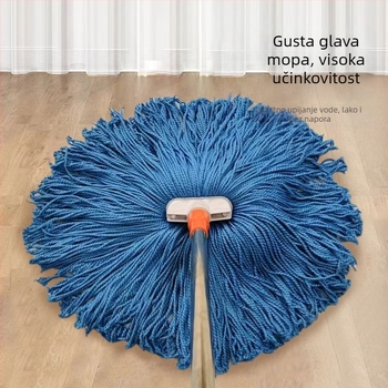 Mop od mikrovlakana bez tragova vode za dnevni boravak i spavaću sobu, šnorski mop, apsorpcijski, za mokro i suho čišćenje