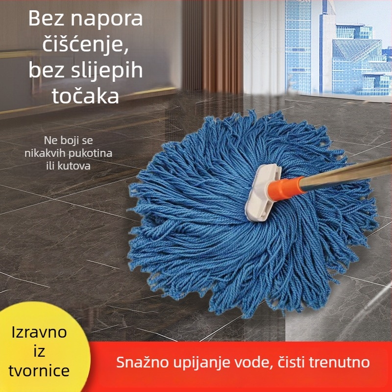 Mop od mikrovlakana bez tragova vode za dnevni boravak i spavaću sobu, šnorski mop, apsorpcijski, za mokro i suho čišćenje
