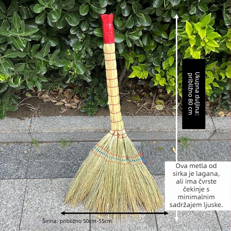 Metla od sorghuma – ručno pletena, čvrsta, velike i male veličine