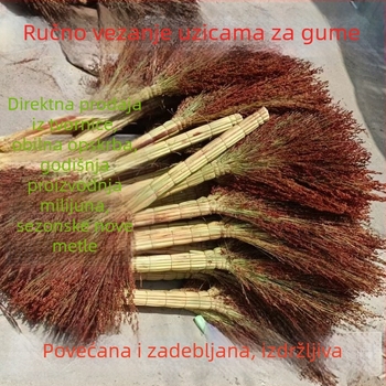 Metla od sorghuma, debela, ručno izrađena kućna metla za čišćenje